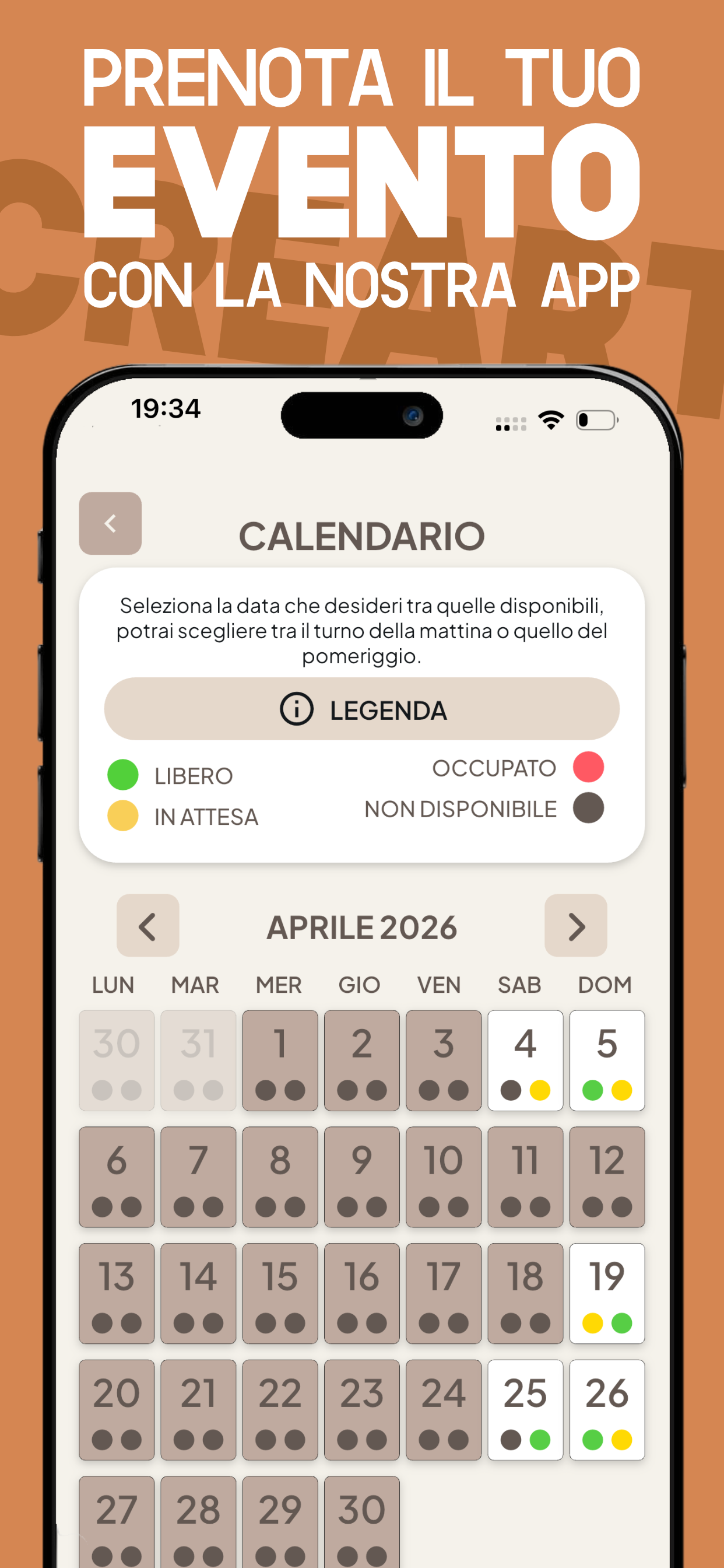 Prenota il tuo posto in un tocco